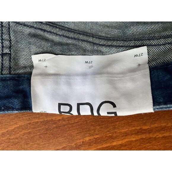 BDG Fringed Hem Jean Shorts Cut Off Denim Hot Pants Cheeky Super High-Rise 27 - Picture 8 of 10